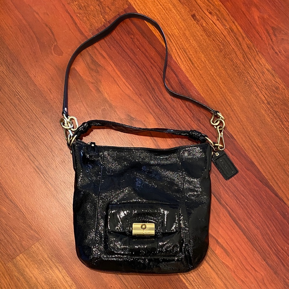 Coach Black Patent Leather Bag